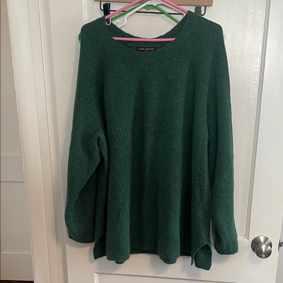 Lane Bryant Sweaters - Lane Bryant Forest Green Crew Neck Sweater